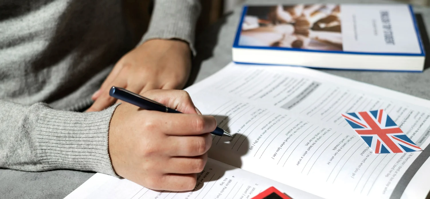 How to Learn English Fast, a student studying English diligently