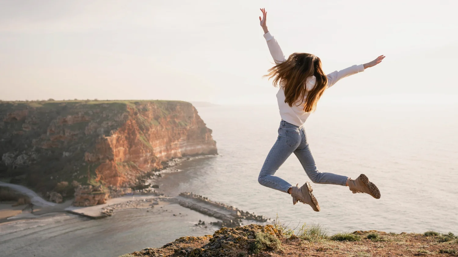 Walking on Air. Extremely Happy